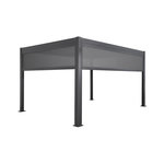 SWEEEK Pergola bioclimatique. aluminium et acier. 3x4m avec store 3m + store 4m