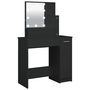 Voir la diapositive 2 : VIDAXL Coiffeuse avec LED noir 86,5x35x136 cm