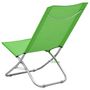 Voir la diapositive 5 : VIDAXL Chaises de plage pliables lot de 2 Vert Tissu