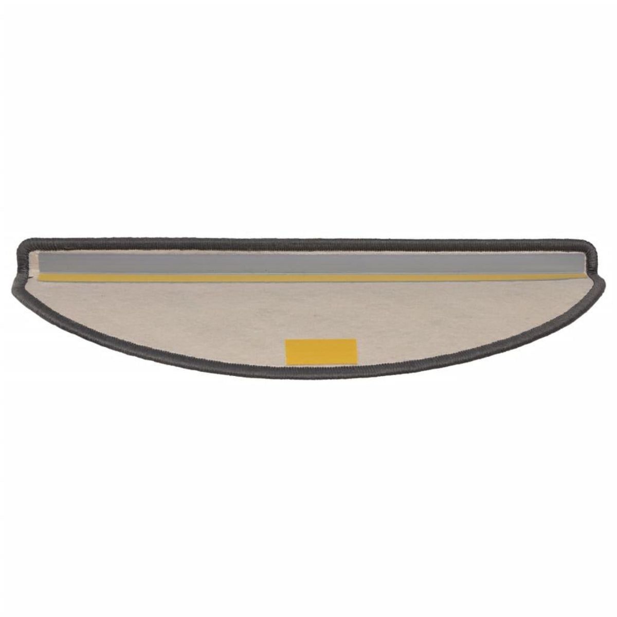 VIDAXL Tapis d'escalier auto-adhesifs 15 pcs Gris et beige 65x21x4 cm