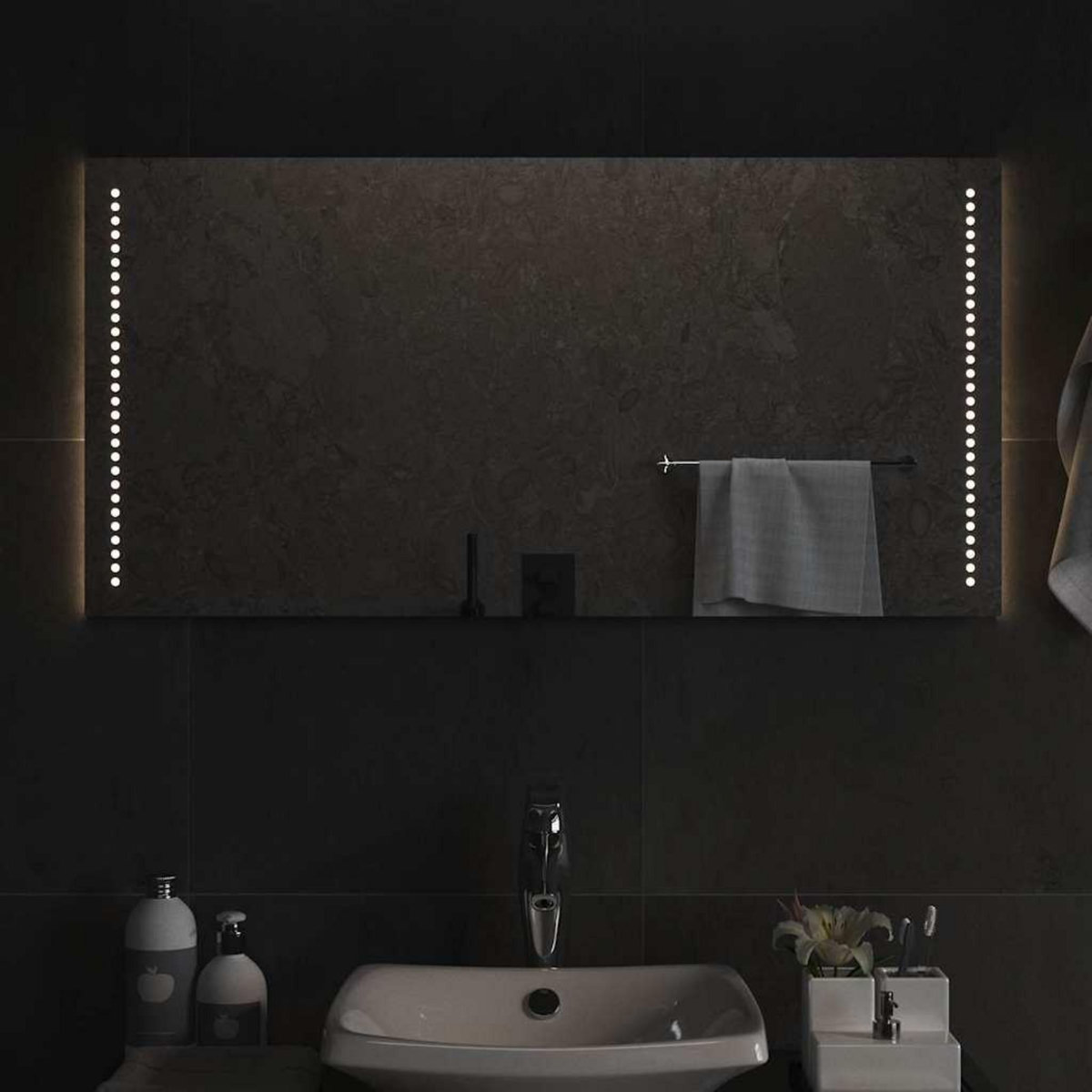 VIDAXL Miroir de salle de bain a LED 100x50 cm