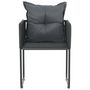 Voir la diapositive 3 : VIDAXL Chaises d'exterieur lot de 4 avec oreillers Resine tressee Noir