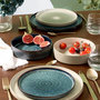 Voir la diapositive 2 : SECRET DE GOURMET Lot de 6 Assiettes Creuses  Eva  18cm Bleu