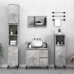 VIDAXL Armoire de salle de bain gris beton 30x30x190 cm