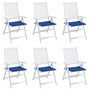 Voir la diapositive 3 : VIDAXL Coussins de chaise de jardin lot de 6 bleu royal 50x50x3 cm