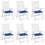 Voir la diapositive 3 : VIDAXL Coussins de chaise de jardin lot de 6 bleu royal 50x50x3 cm
