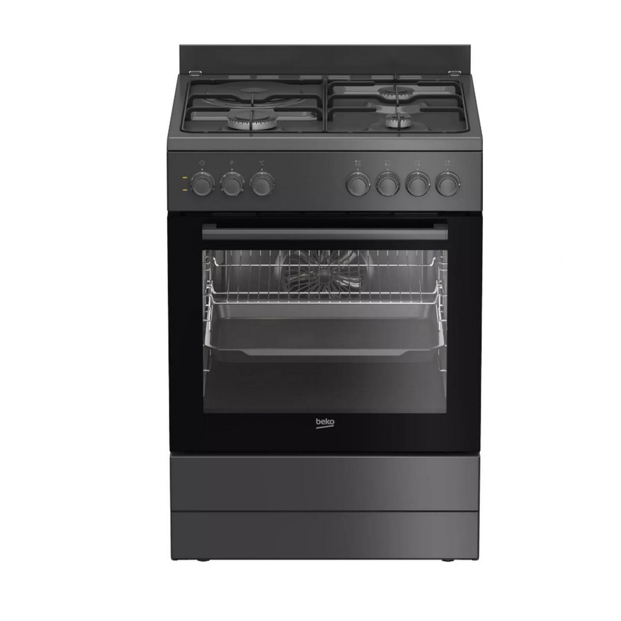 Beko Cuisinière mixte 72l 4 feux anthracite - fbm63130act
