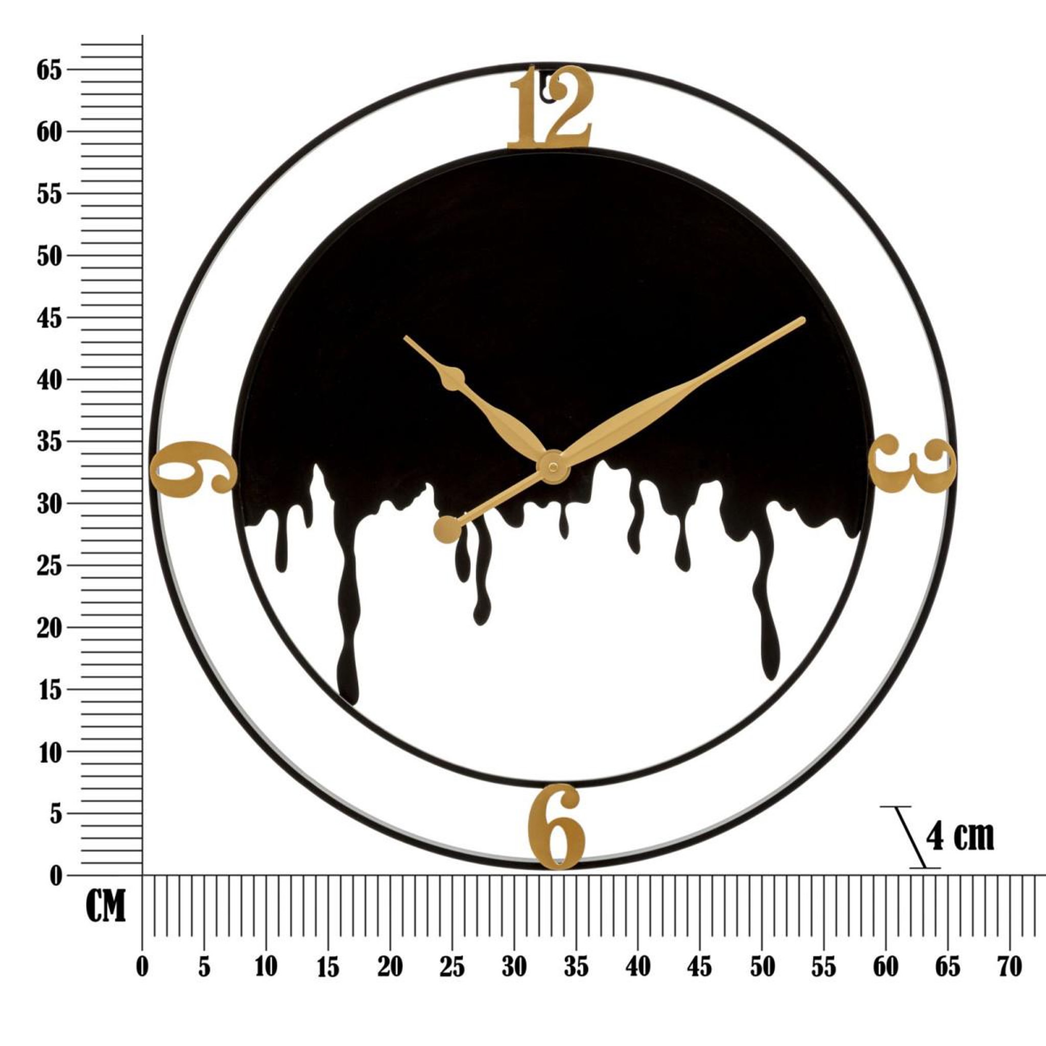 Voir la diapositive 6 : Paris Prix Horloge murale en métal  splash  66cm noir
