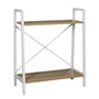 Voir la diapositive 1 : The Home Deco Factory Etagère à 2 planches en bois et métal - L. 60 x H. 70 cm. - Blanc