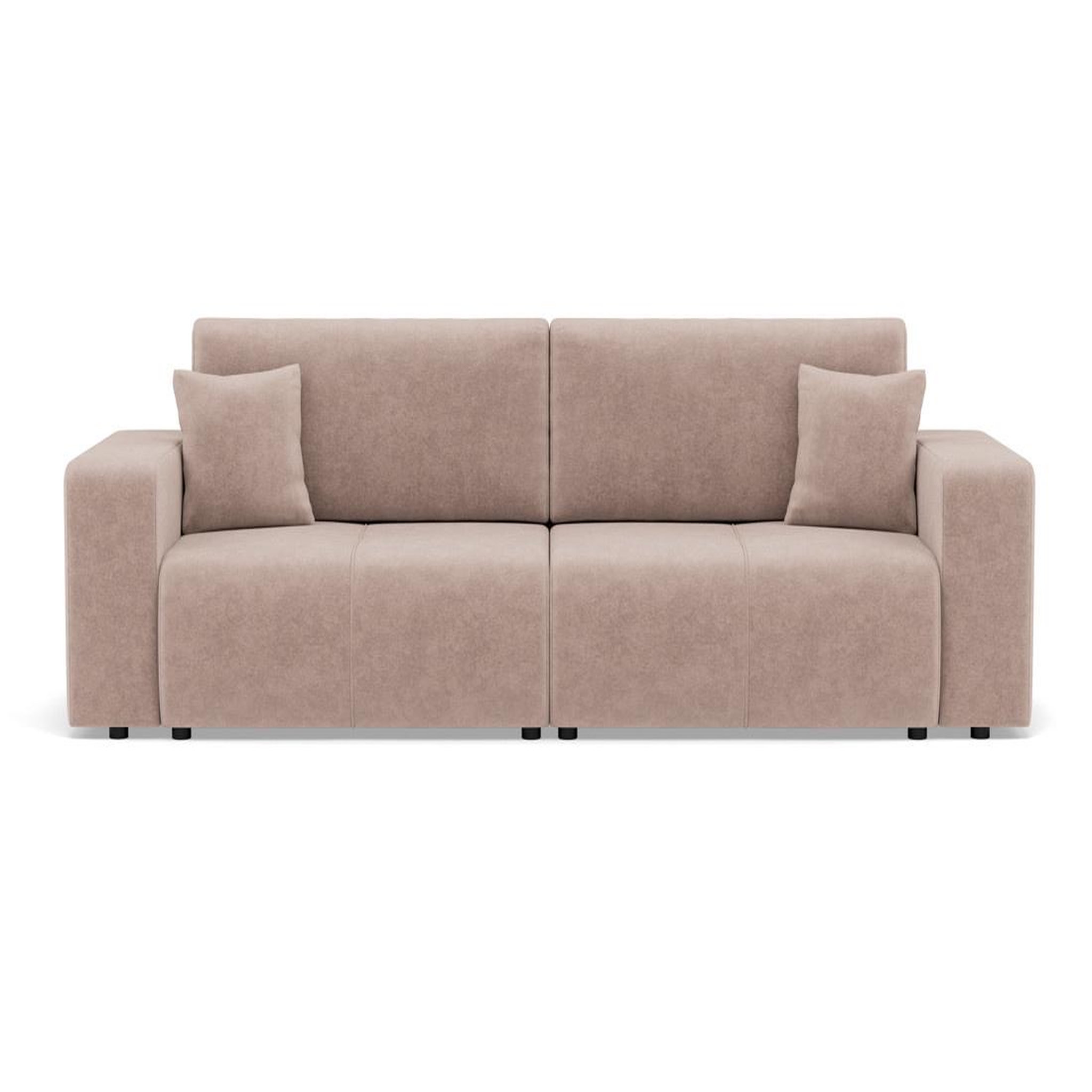Voir la diapositive 1 : BEST MOBILIER Nicole - canapé droit 4 places convertible avec coffre en tissu
