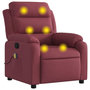 Voir la diapositive 2 : VIDAXL Fauteuil de massage inclinable Rouge bordeaux Tissu