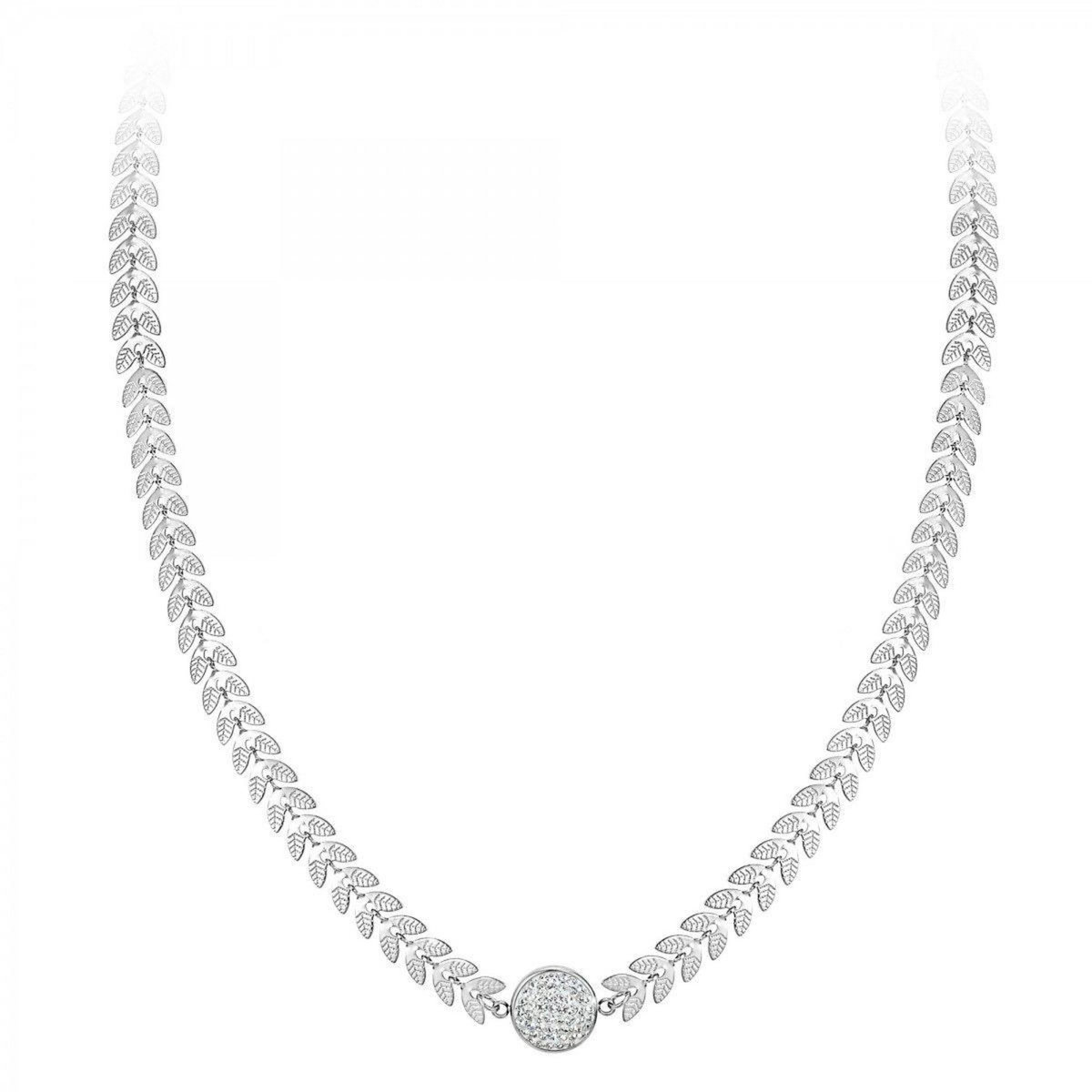 SC CRYSTAL Collier en acier orné de Cristaux scintillants par SC Crystal en Acier Rhodié argenté