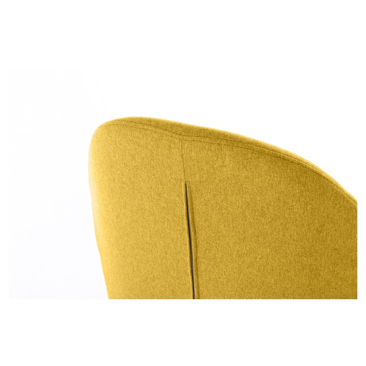 Lot de 2 chaises arrondies pieds métal noir LINE