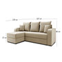Voir la diapositive 5 : BEST MOBILIER Harvey - canapé d'angle réversible 4 places convertible avec coffre en velours