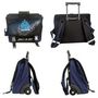 Voir la diapositive 2 : Cartable à roulettes 41 cm noir et bleu OM