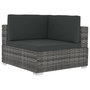 Voir la diapositive 4 : VIDAXL Salon de jardin avec coussins 3 pcs resine tressee gris