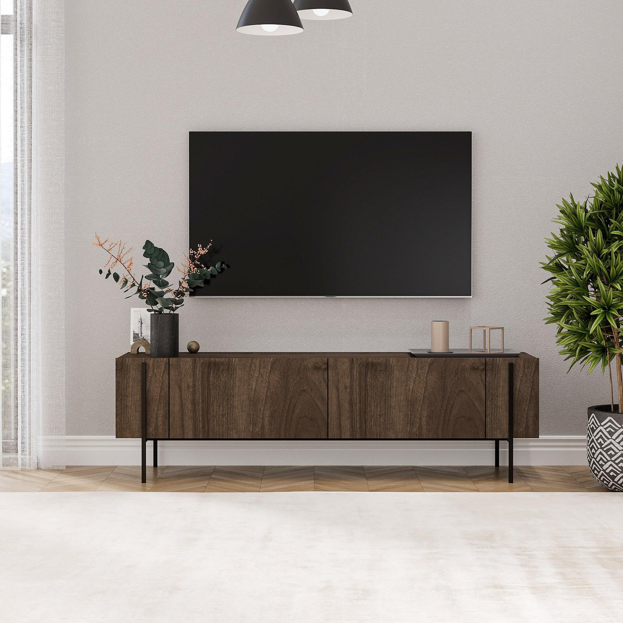 Voir la diapositive 2 : Habitat et Jardin Meuble tv en bois  herman  - 160 x 31 x 45 cm - marron