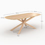 Voir la diapositive 4 : Rendez vous déco Table rectangulaire en bois d'hévéa massif clair 10 personnes-Aladin
