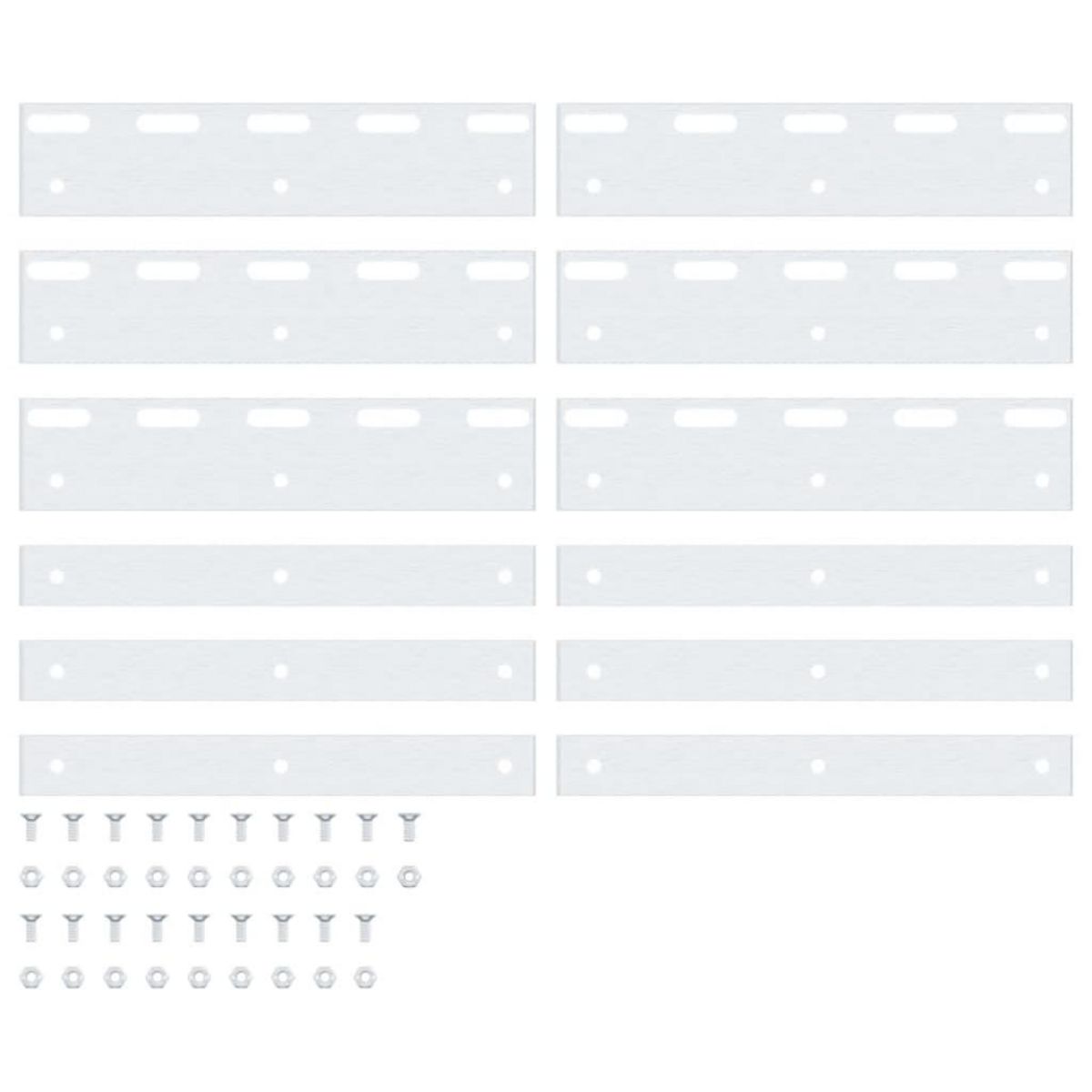 VIDAXL Plaques de connexion 6 pcs argente 20 cm acier inoxydable