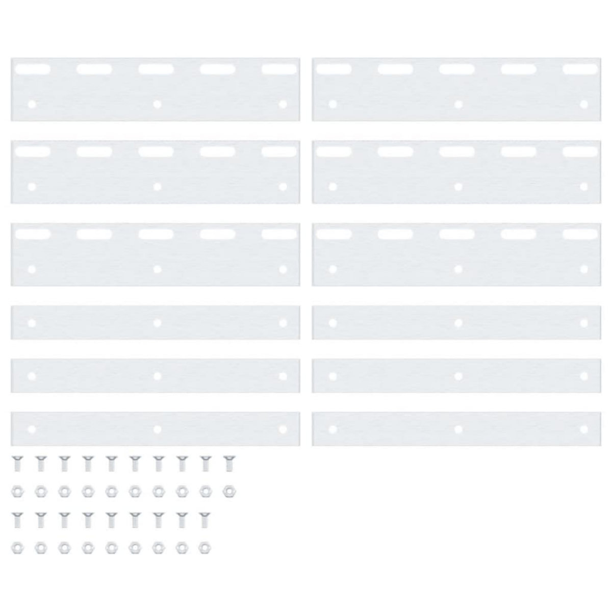 VIDAXL Plaques de connexion 6 pcs argente 20 cm acier inoxydable