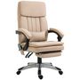 Voir la diapositive 1 : VINSETTO Vinsetto Fauteuil de bureau direction massant hauteur réglable dossier inclinable repose-pied coussin lombaires revêtement synthétique beige