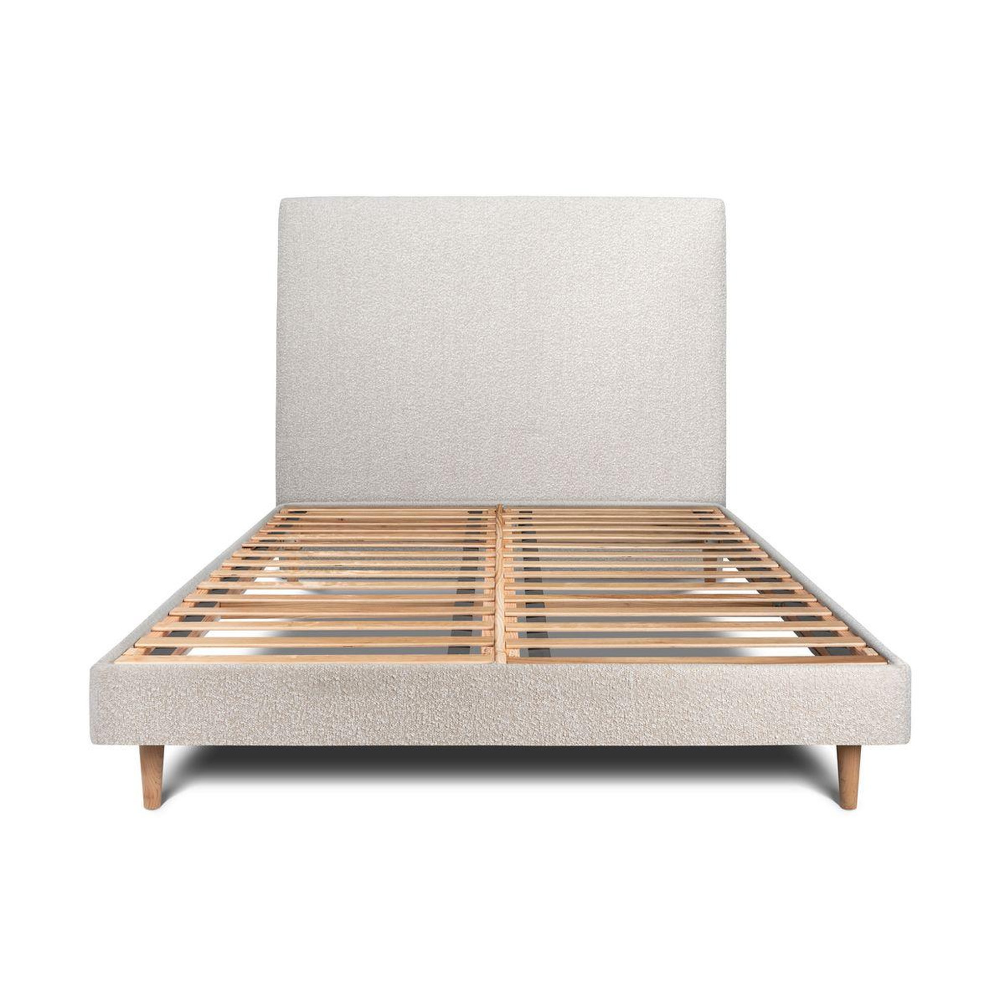 Voir la diapositive 1 : Sommeil de Plomb Lit avec tête de lit tapissier bouclette et sommier kit - Hauteur totale : 29cm