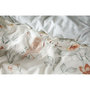 Voir la diapositive 2 : ACTUEL Parure housse de couette en coton 52 fils motif floral PERLETTE