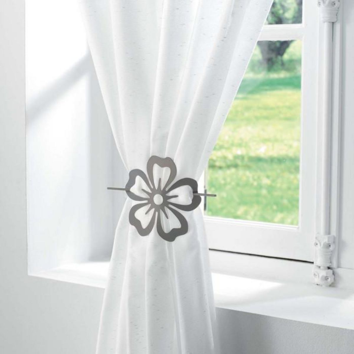 Paris Prix Embrasse de Rideau Broche  Pétaly  15cm Gris