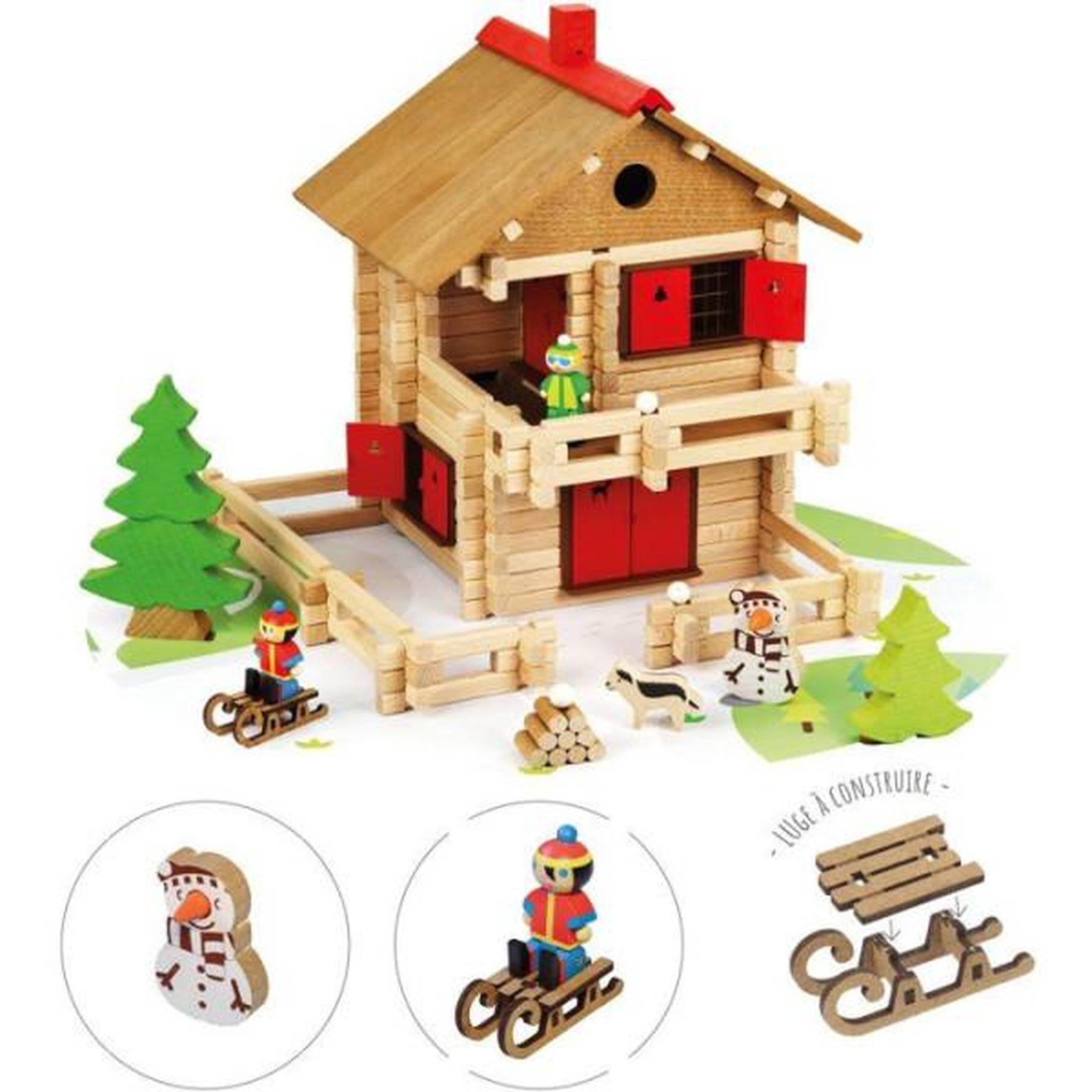 Voir la diapositive 1 : JeuJura JEUJURA - Construction en bois - Le grand chalet d'alpage - 215 pieces - Des 5 ans