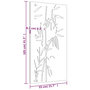 Voir la diapositive 6 : VIDAXL Decoration murale jardin 105x55 cm acier corten design bambou