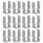 Voir la diapositive 1 : VIDAXL Piquets de cloture 12 pcs Argente 7x6x15 cm Acier galvanise
