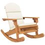 Voir la diapositive 2 : VIDAXL Chaise a bascule Adirondack avec coussins bois massif d'acacia