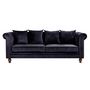 Voir la diapositive 1 : Paris Prix Canapé 3 Places en Velours  Chesterfield  217cm Noir