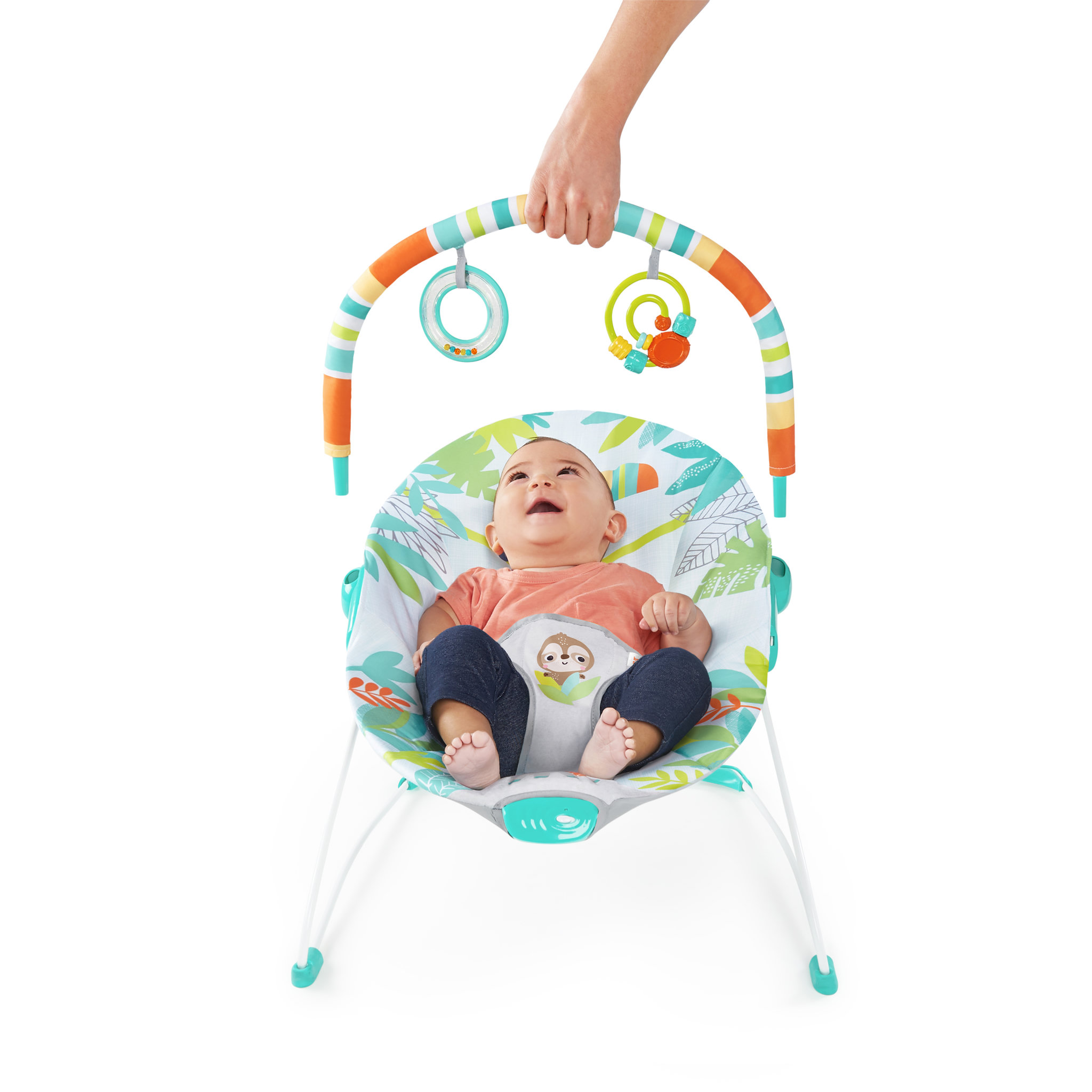 Voir la diapositive 5 : Bright Starts Transat bébé vibrant Rainforest Vibes