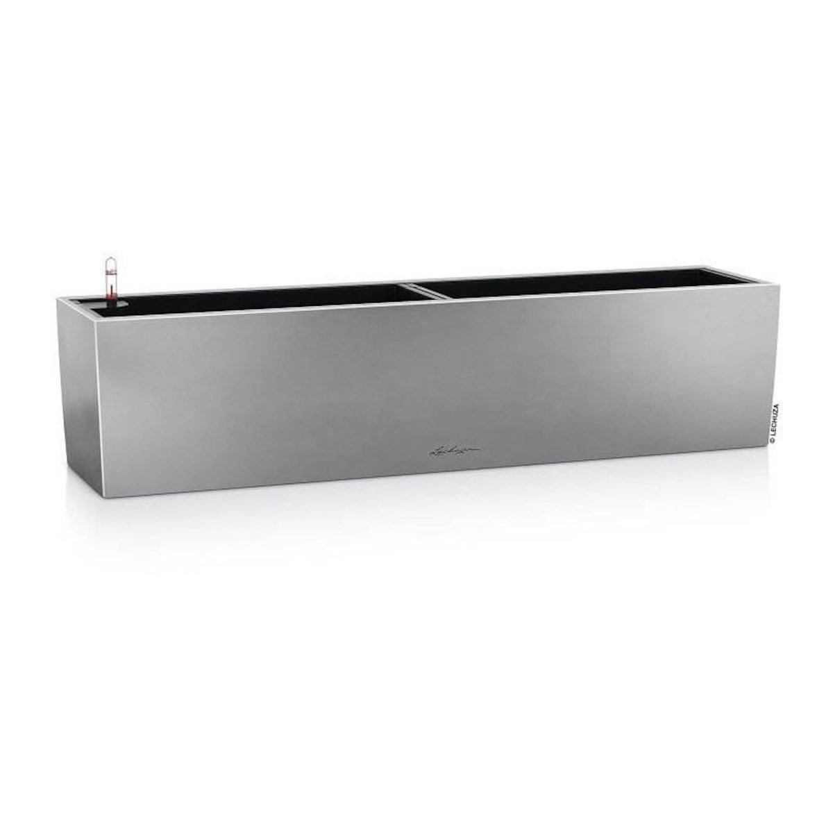 LECHUZA Pot de fleur LECHUZA Balconera Steel 80, gris perle satiné