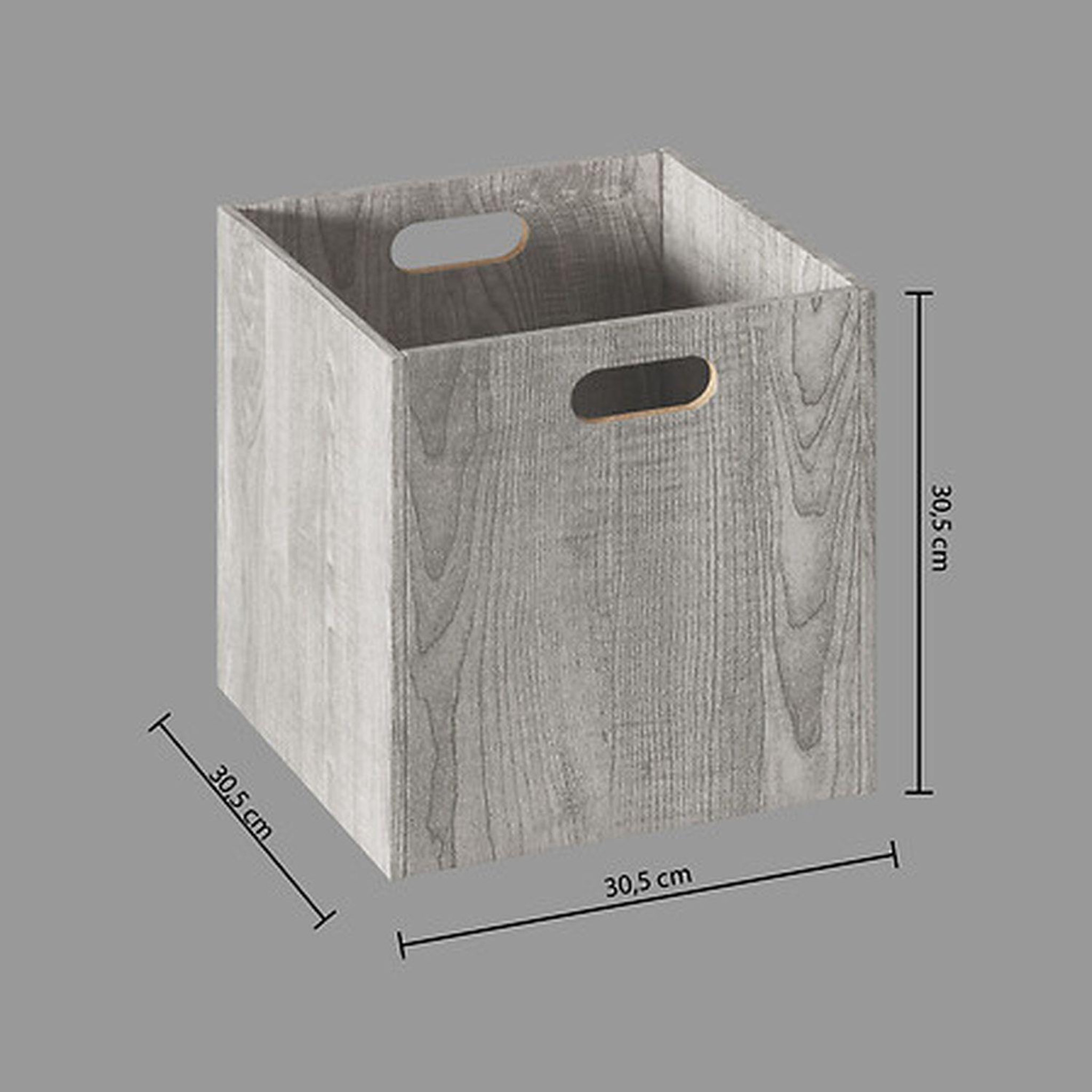 Voir la diapositive 3 : TOILINUX Lot de 6 Boîtes de rangement effet bois en MDF Mix n' modul