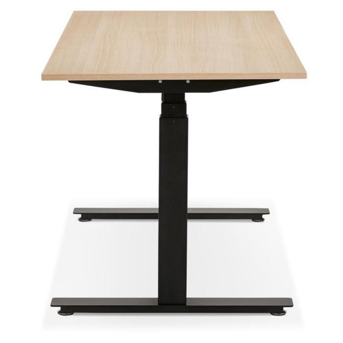 Paris Prix Bureau Design Réglable  Électrique  140cm Naturel & Noir