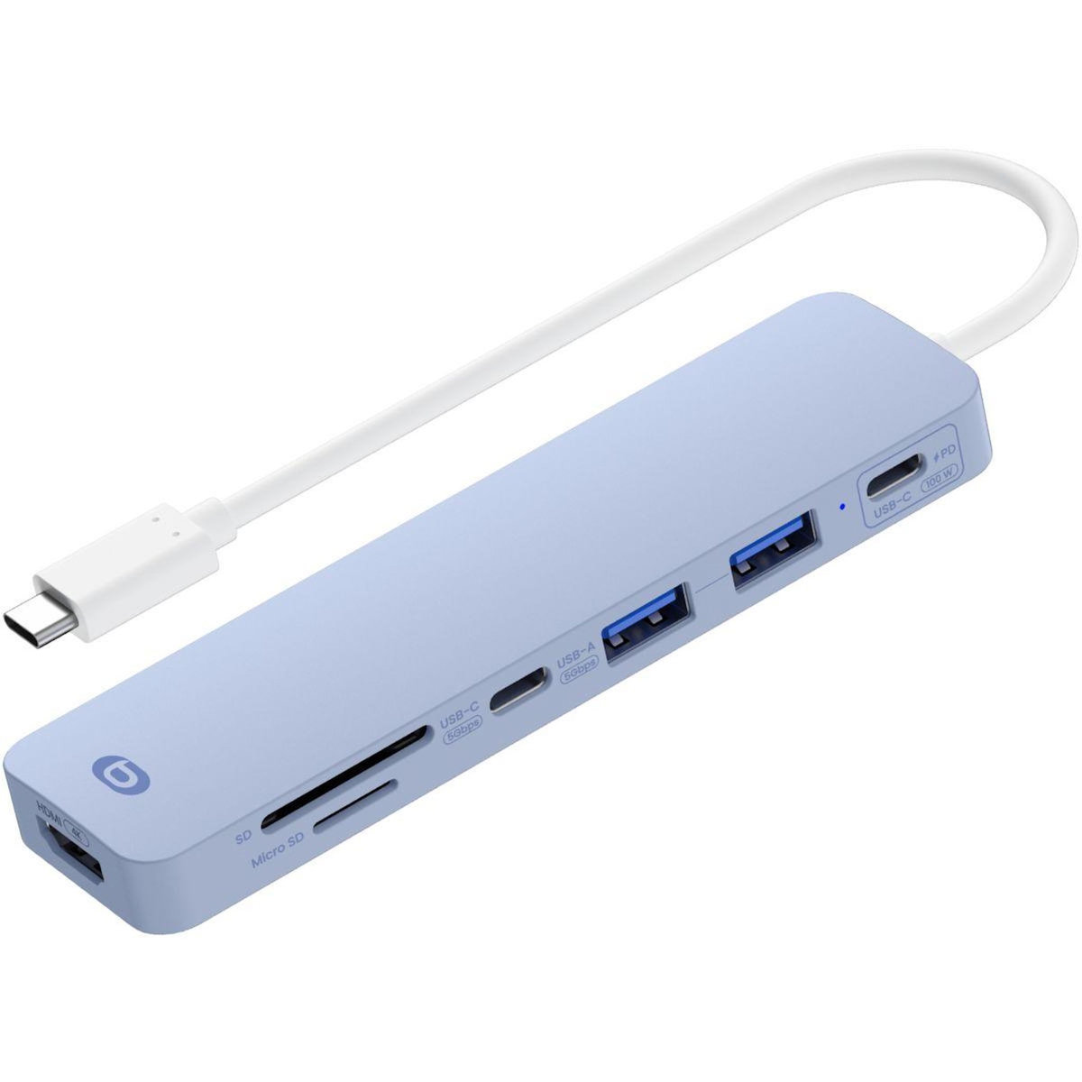 ESSENTIEL B Hub 7 en 1 violet pas cher - Auchan.fr