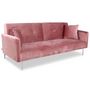 Voir la diapositive 1 : Paris Prix Canapé Convertible 3 Places  Lacla  191cm Rose