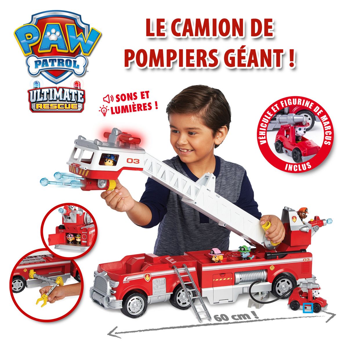 SPIN MASTER Camion de pompiers ultimate rescue - Pat Patrouille