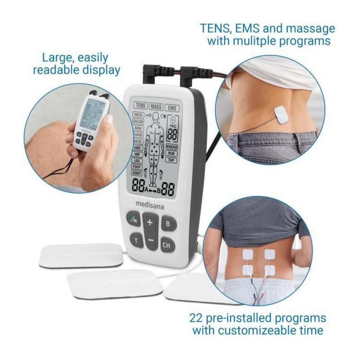 Medisana Medisana Appareil de thérapie contre la douleur 3 en 1 TT 200 Blanc