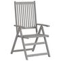 Voir la diapositive 3 : VIDAXL Chaises inclinables de jardin lot de 4 et coussins Bois acacia