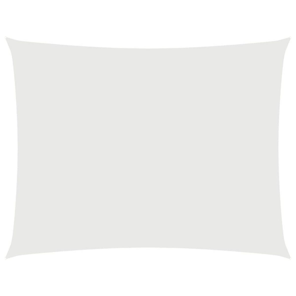 VIDAXL Voile de parasol tissu oxford rectangulaire 3x6 m blanc