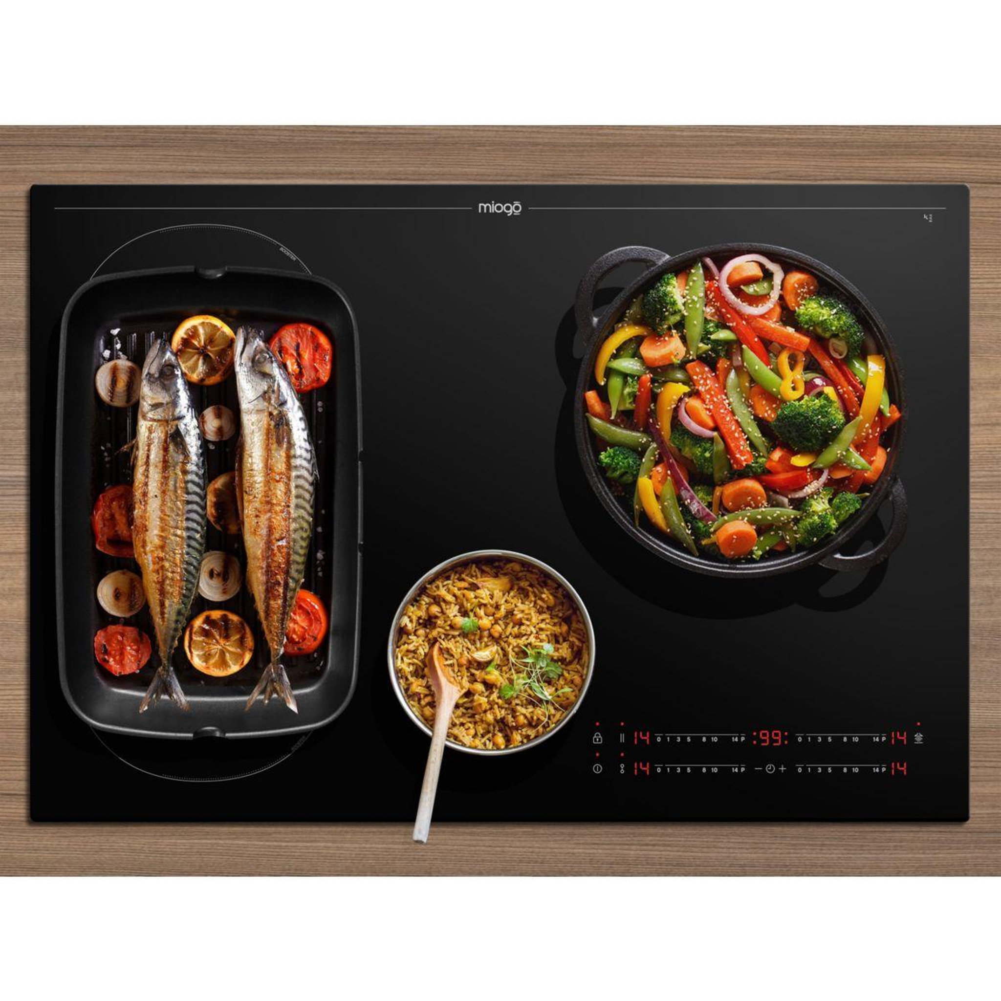 Voir la diapositive 5 : MIOGO Plaque induction MHI801SH SmartHood