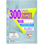CLAIREFONTAINE Copies doubles 300 pages 21x29,7cm petits carreaux 5x5 blanche perforées