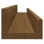 Voir la diapositive 5 : VIDAXL Etageres murales 2pcs Marron miel 110x12x9cm Bois de pin massif