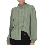 JACQUELINE DE YONG Chemise Kaki Femme JDY Lace Shirt. Coloris disponibles : Vert
