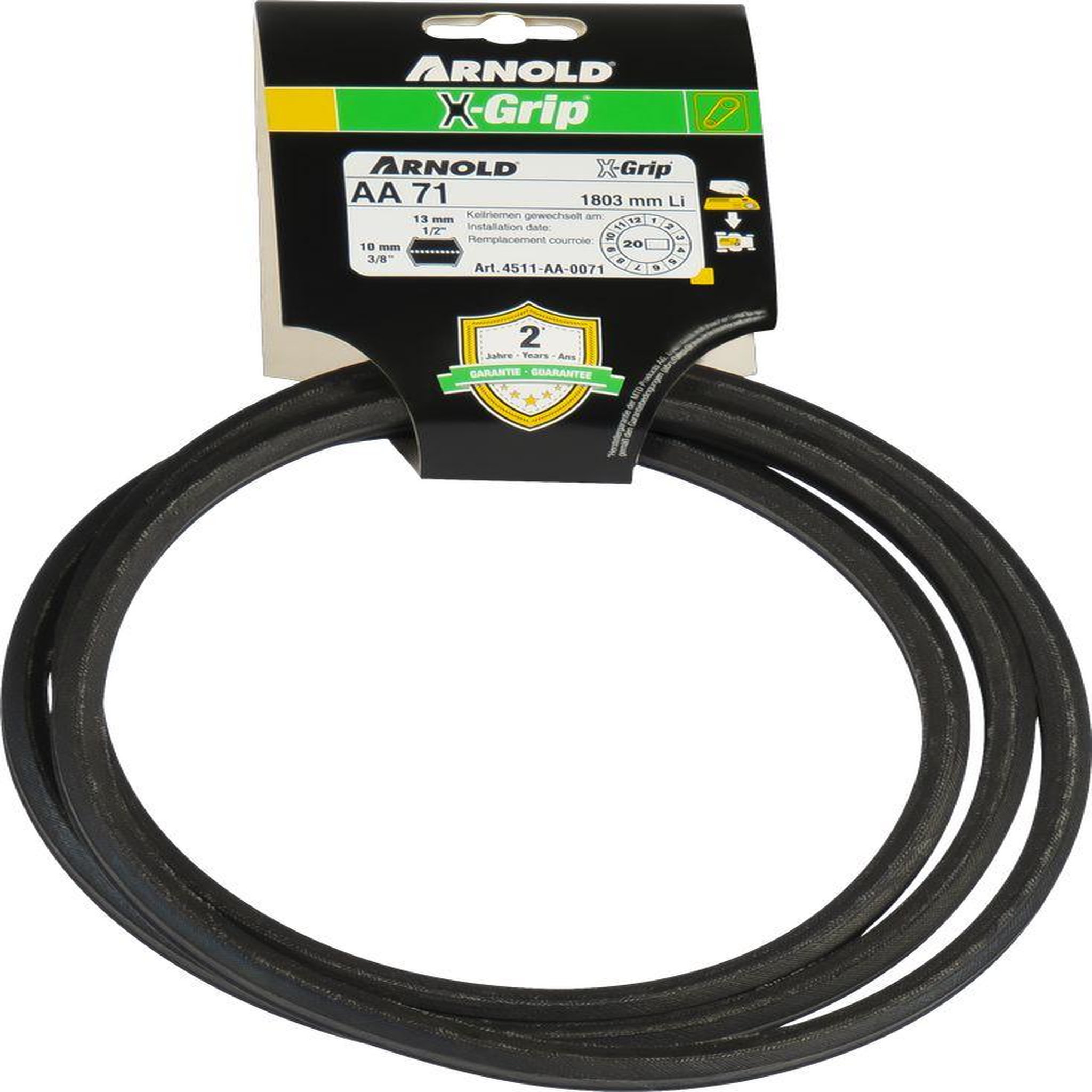 ARNOLD Courroie hexagonale x-grip de type aa 71
