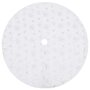 Voir la diapositive 2 : VIDAXL Jupe de sapin de Noël de luxe Blanc 122 cm Fausse fourrure