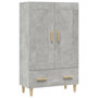 Voir la diapositive 2 : VIDAXL Buffet haut Gris beton 70x31x115 cm Bois d'ingenierie